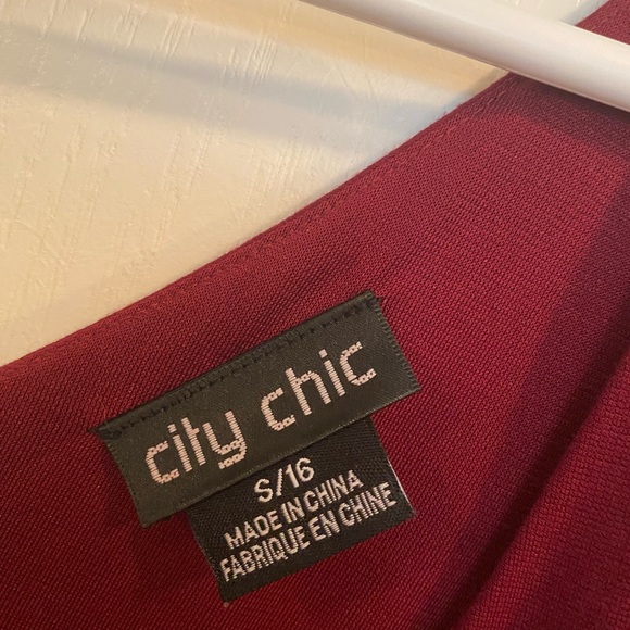 City Chic Red 3/4 Sleeved Retro Swing Dress - Picture 5 of 6
